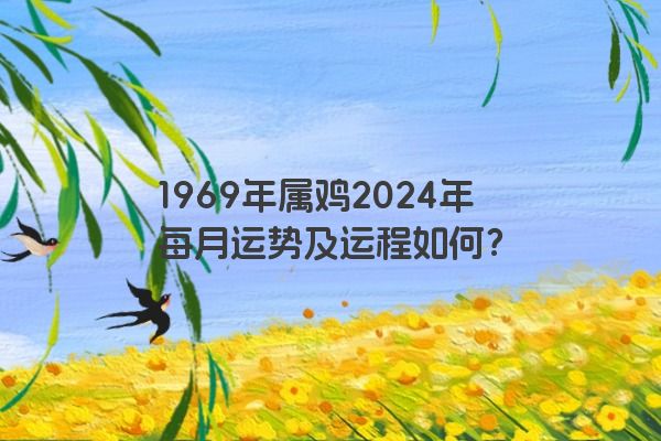 1969年属鸡2024年每月运势及运程如何？