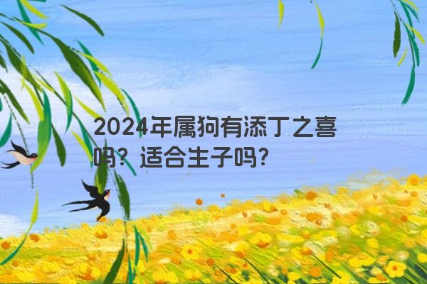 2024年属狗有添丁之喜吗？适合生子吗？