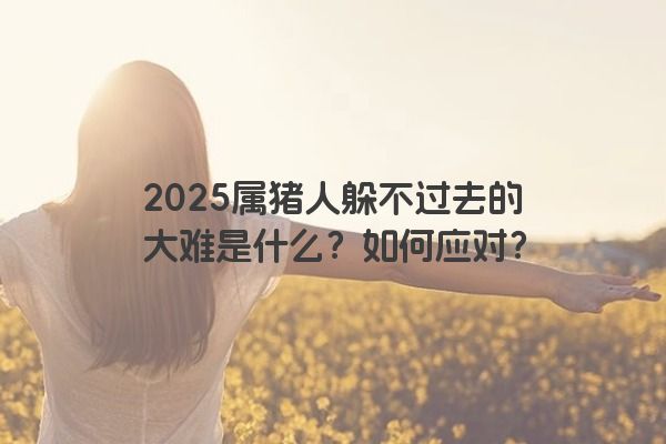 2025属猪人躲不过去的大难是什么？如何应对？