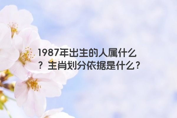 1987年出生的人属什么？生肖划分依据是什么？