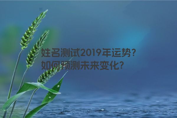 姓名测试2019年运势？如何预测未来变化？