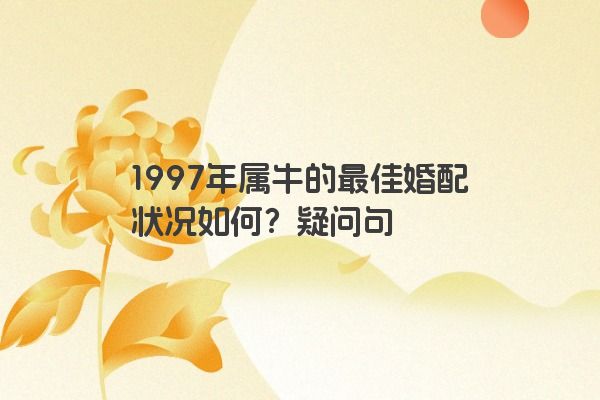 1997年属牛的最佳婚配状况如何？疑问句