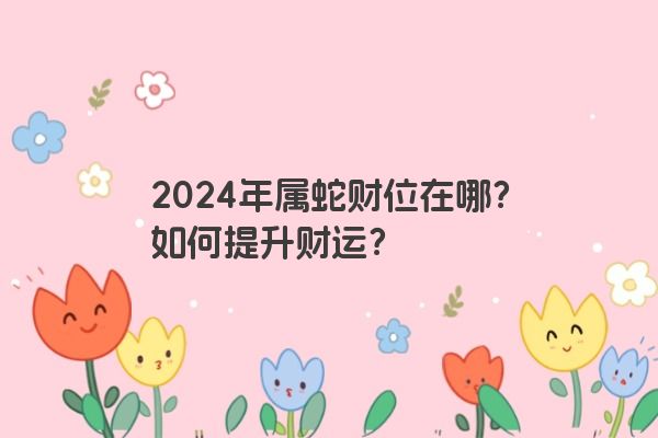 2024年属蛇财位在哪？如何提升财运？