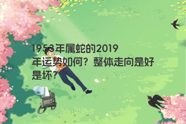 1953年属蛇的2019年运势如何？整体走向是好是坏？