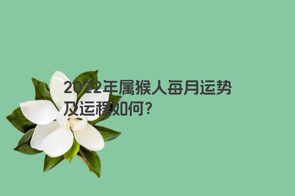 2022年属猴人每月运势及运程如何？