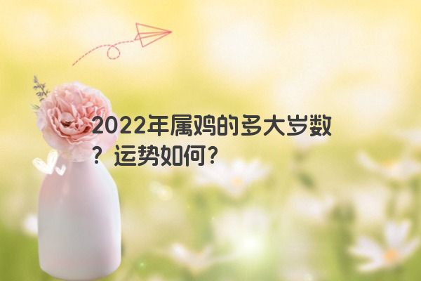 2022年属鸡的多大岁数？运势如何？