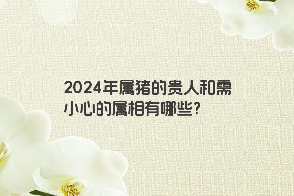 2024年属猪的贵人和需小心的属相有哪些？