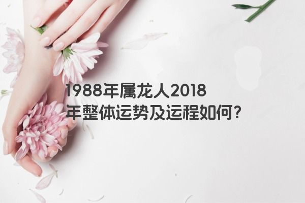 1988年属龙人2018年整体运势及运程如何？