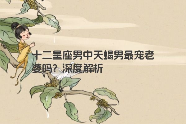 十二星座男中天蝎男最宠老婆吗？深度解析