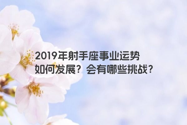 2019年射手座事业运势如何发展？会有哪些挑战？