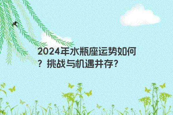 2024年水瓶座运势如何？挑战与机遇并存？