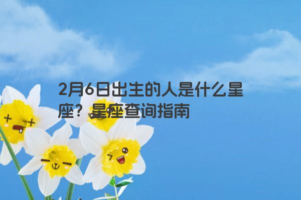 2月6日出生的人是什么星座？星座查询指南