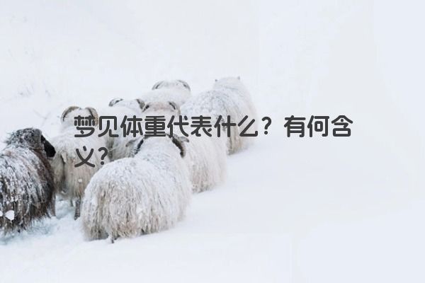 梦见体重代表什么？有何含义？