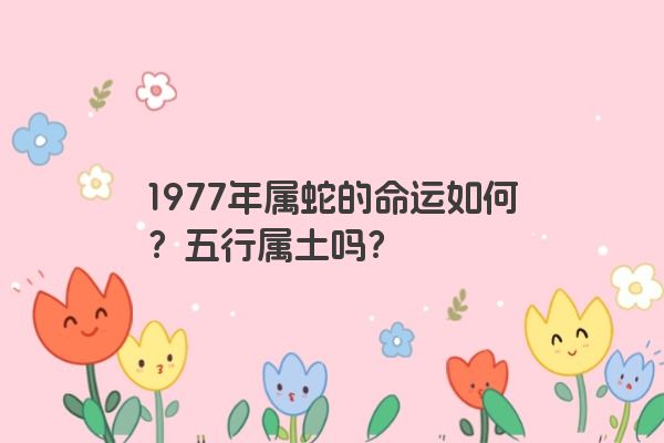 1977年属蛇的命运如何？五行属土吗？