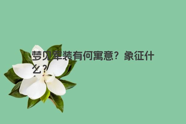 梦见军装有何寓意？象征什么？
