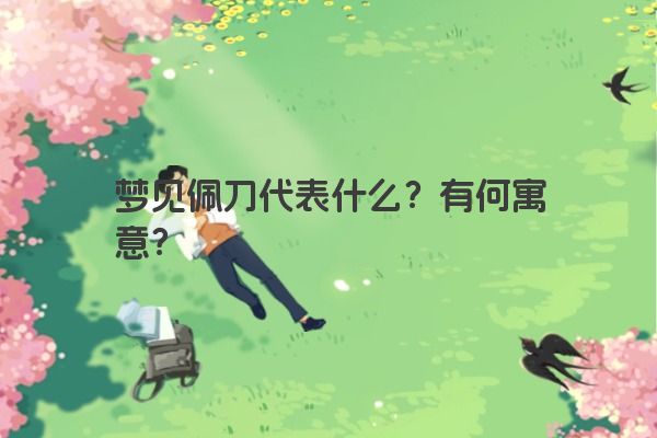 梦见佩刀代表什么？有何寓意？