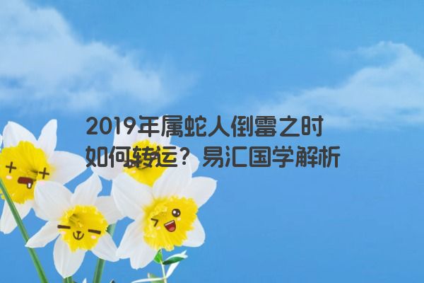 2019年属蛇人倒霉之时如何转运？易汇国学解析