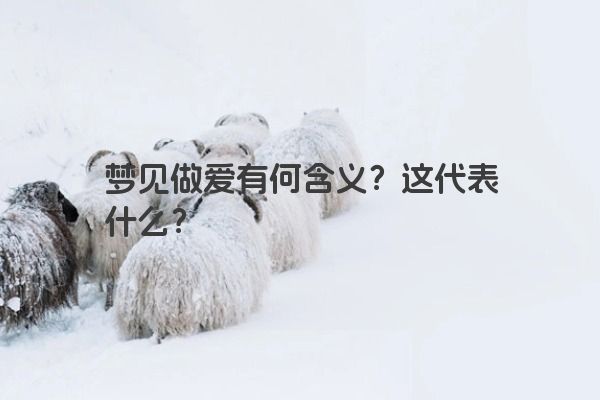 梦见做爱有何含义？这代表什么？