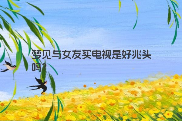 梦见与女友买电视是好兆头吗？