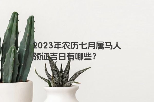 2023年农历七月属马人领证吉日有哪些？